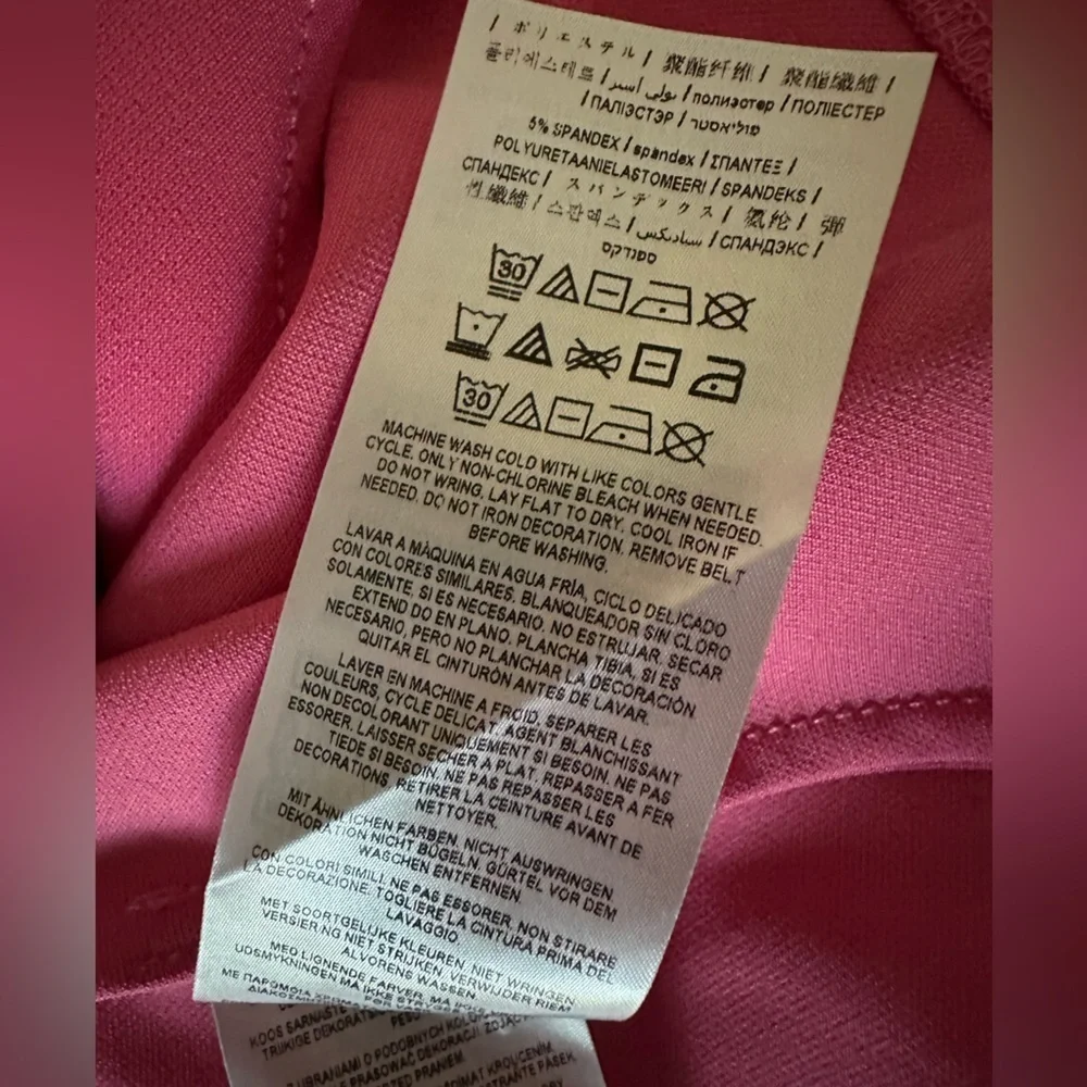 Guess Hot Pink Belted Double Breasted Trench Coat size XL - Picture 6 of 6